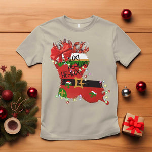 Funny Christmas Cajun T Shirt Triple Heaux Santa Louisiana Map Crawfish TS11 Sand Print Your Wear