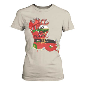 Funny Christmas Cajun T Shirt For Women Triple Heaux Santa Louisiana Map Crawfish TS11 Sand Print Your Wear