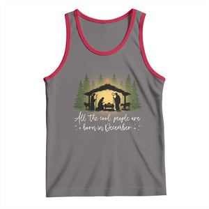 Christmas December Birthday Tank Top All The Cool People Are Born In December Christian Xmas TS11 Deep Heather Red Print Your Wear