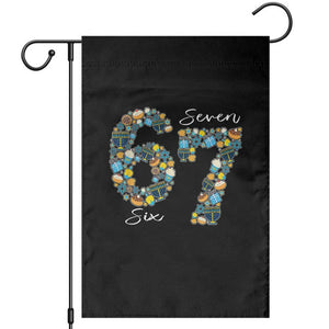 Funny Hanukkah 67 Garden Flag Six Seven Meme Chanukah Dreidel Gelt Star Of David TS11 Black Print Your Wear
