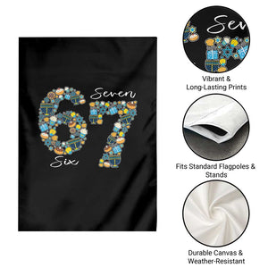 Funny Hanukkah 67 Garden Flag Six Seven Meme Chanukah Dreidel Gelt Star Of David TS11 Print Your Wear