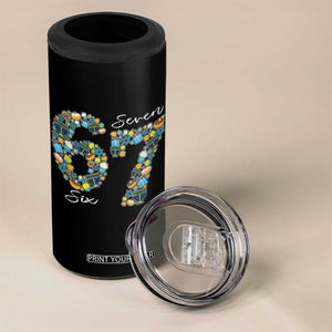 Funny Hanukkah 67 4 in 1 Can Cooler Tumbler Six Seven Meme Chanukah Dreidel Gelt Star Of David TS11 Print Your Wear