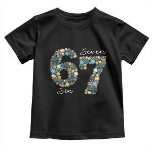 Funny Hanukkah 67 Toddler T Shirt Six Seven Meme Chanukah Dreidel Gelt Star Of David TS11 Black Print Your Wear