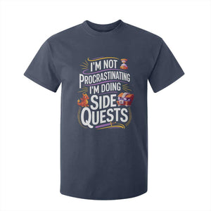 Funny I Am Not Procrastinating I Am Doing Side Quests T Shirt For Kid Fantasy RPG Gamer TS11 Navy Print Your Wear