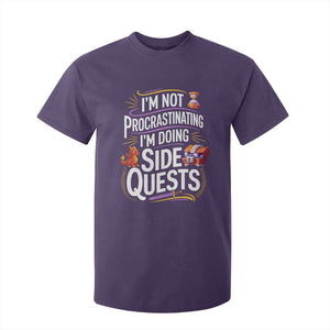 Funny I Am Not Procrastinating I Am Doing Side Quests T Shirt For Kid Fantasy RPG Gamer TS11 Purple Print Your Wear