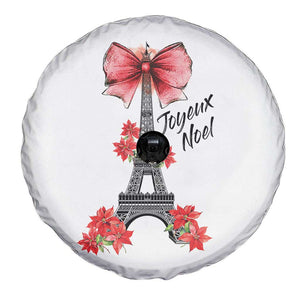 Joyeux Noel Eiffel Tower Spare Tire Cover Christmas In French Coquette Bow TS11 Print Your Wear