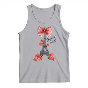 Joyeux Noel Eiffel Tower Tank Top Christmas In French Coquette Bow TS11 Athletic Heather Print Your Wear