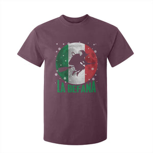 La Befana Italian Christmas T Shirt For Kid Xmas Witch Folklore Italy Holiday TS11 Maroon Print Your Wear