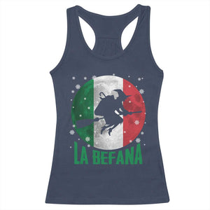 La Befana Italian Christmas Racerback Tank Top Xmas Witch Folklore Italy Holiday TS11 Navy Print Your Wear