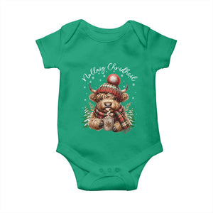 Scottish Christmas Baby Onesie Nollaig Chridheil Gaelic Xmas Higland Cow TS11 Irish Green Print Your Wear