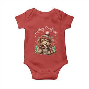 Scottish Christmas Baby Onesie Nollaig Chridheil Gaelic Xmas Higland Cow TS11 Red Print Your Wear