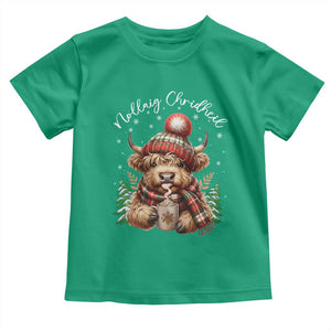 Scottish Christmas Toddler T Shirt Nollaig Chridheil Gaelic Xmas Higland Cow TS11 Irish Green Print Your Wear