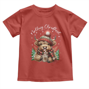 Scottish Christmas Toddler T Shirt Nollaig Chridheil Gaelic Xmas Higland Cow TS11 Red Print Your Wear