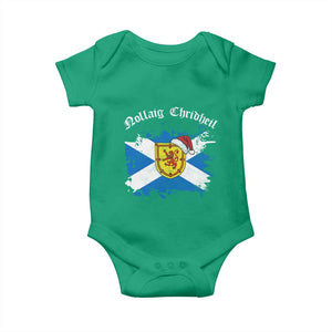 Scottish Christmas Baby Onesie Nollaig Chridheil Gaelic Xmas Scotland Lion Rampant TS11 Irish Green Print Your Wear