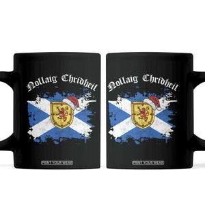 Scottish Christmas Coffee Mug Nollaig Chridheil Gaelic Xmas Scotland Lion Rampant TS11 Black Print Your Wear