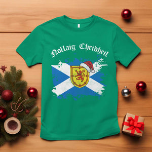 Scottish Christmas T Shirt Nollaig Chridheil Gaelic Xmas Scotland Lion Rampant TS11 Irish Green Print Your Wear