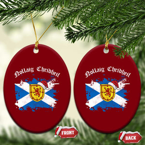 Scottish Christmas Ceramic Ornament Nollaig Chridheil Gaelic Xmas Scotland Lion Rampant TS11 Print Your Wear