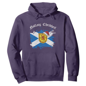Scottish Christmas Hoodie Nollaig Chridheil Gaelic Xmas Scotland Lion Rampant TS11 Purple Print Your Wear