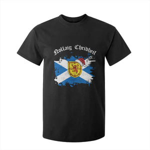 Scottish Christmas T Shirt For Kid Nollaig Chridheil Gaelic Xmas Scotland Lion Rampant TS11 Black Print Your Wear