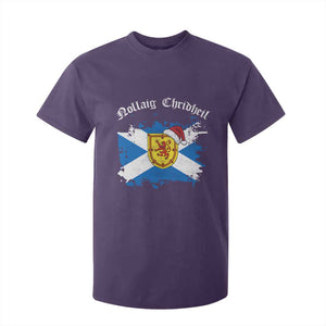 Scottish Christmas T Shirt For Kid Nollaig Chridheil Gaelic Xmas Scotland Lion Rampant TS11 Purple Print Your Wear