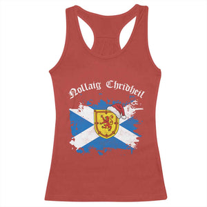 Scottish Christmas Racerback Tank Top Nollaig Chridheil Gaelic Xmas Scotland Lion Rampant TS11 Red Print Your Wear