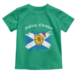 Scottish Christmas Toddler T Shirt Nollaig Chridheil Gaelic Xmas Scotland Lion Rampant TS11 Irish Green Print Your Wear