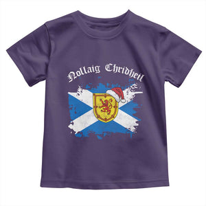 Scottish Christmas Toddler T Shirt Nollaig Chridheil Gaelic Xmas Scotland Lion Rampant TS11 Purple Print Your Wear