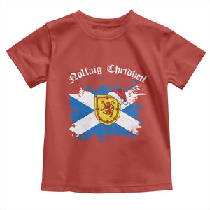 Scottish Christmas Toddler T Shirt Nollaig Chridheil Gaelic Xmas Scotland Lion Rampant TS11 Red Print Your Wear
