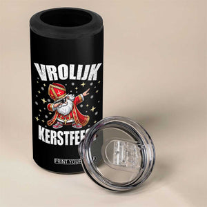 Dutch Christmas 4 in 1 Can Cooler Tumbler Vrolijk Kerstfeest Dabiing Sinterklaas Santa TS11 Print Your Wear