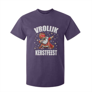Dutch Christmas T Shirt For Kid Vrolijk Kerstfeest Dabiing Sinterklaas Santa TS11 Purple Print Your Wear