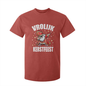 Dutch Christmas T Shirt For Kid Vrolijk Kerstfeest Dabiing Sinterklaas Santa TS11 Red Print Your Wear
