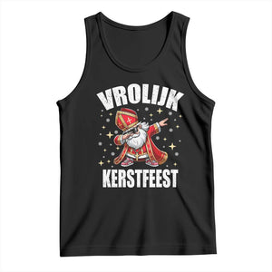 Dutch Christmas Tank Top Vrolijk Kerstfeest Dabiing Sinterklaas Santa - Print Your Wear