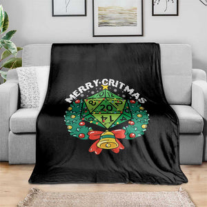 Funny Christmas RPG Throw Blanket Merry Critmas D20 RPG Gamer Dice Gaming Xmas TS11 Print Your Wear