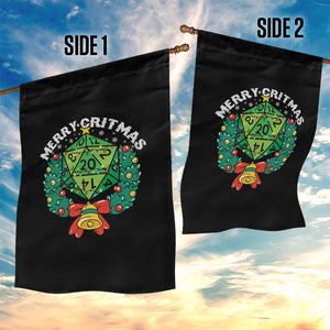 Funny Christmas RPG Garden Flag Merry Critmas D20 RPG Gamer Dice Gaming Xmas TS11 Print Your Wear