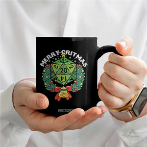 Funny Christmas RPG Coffee Mug Merry Critmas D20 RPG Gamer Dice Gaming Xmas TS11 Print Your Wear