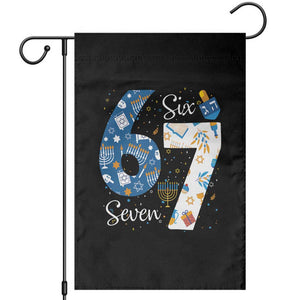 Funny 67 Hanukkah Garden Flag Chanukah Menorah Dreidel Six Seven Meme TS11 Black Print Your Wear