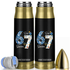 Funny 67 Hanukkah Bullet Tumbler Chanukah Menorah Dreidel Six Seven Meme TS11 Black Print Your Wear