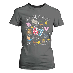 Funny 67 Christian T Shirt For Women God Did It First Six Seven Meme Bible Verses TS11 Dark Heather Print Your Wear