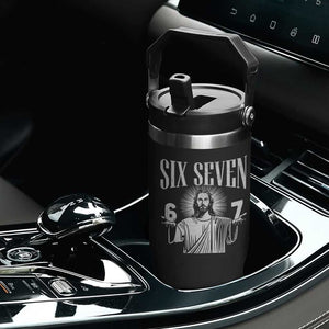 Funny Jesus 67 Flip Straw Tumbler God Six Seven Meme Religious Christian TS11 Print Your Wear