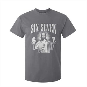 Funny Jesus 67 T Shirt For Kid God Six Seven Meme Religious Christian TS11 Charcoal Print Your Wear