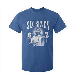Funny Jesus 67 T Shirt For Kid God Six Seven Meme Religious Christian TS11 Royal Blue Print Your Wear