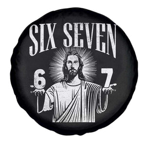 Funny Jesus 67 Spare Tire Cover God Six Seven Meme Religious Christian TS11 Print Your Wear