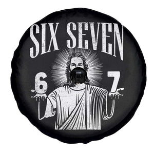 Funny Jesus 67 Spare Tire Cover God Six Seven Meme Religious Christian TS11 Print Your Wear