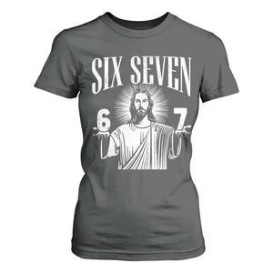 Funny Jesus 67 T Shirt For Women God Six Seven Meme Religious Christian TS11 Dark Heather Print Your Wear