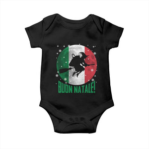 Buon Natale Italian Christmas Baby Onesie La Befana Italian Folklore Witch TS11 Black Print Your Wear