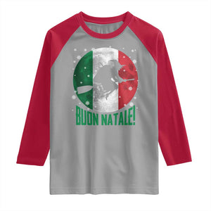 Buon Natale Italian Christmas Raglan Shirt La Befana Italian Folklore Witch TS11 Sport Gray Red Print Your Wear