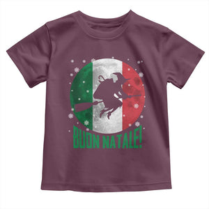 Buon Natale Italian Christmas Toddler T Shirt La Befana Italian Folklore Witch TS11 Maroon Print Your Wear