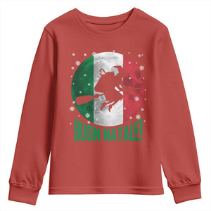 Buon Natale Italian Christmas Youth Sweatshirt La Befana Italian Folklore Witch TS11 Red Print Your Wear