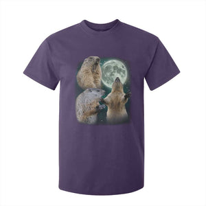 Funny Three Groundhog Moon Groundhog Day Meme T Shirt For Kid TS11 Purple Print Your Wear