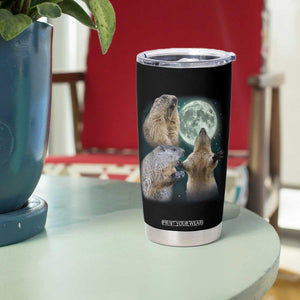 Funny Three Groundhog Moon Groundhog Day Meme Tumbler Cup TS11 Print Your Wear